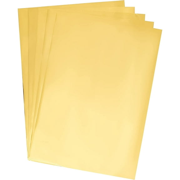 50 Sheets Toner Reactive Foil 11.42x7.3in Rectangle Metallic Transfer Foil Paper Sheet Golden for DIY Making