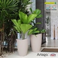 thumbnail image 2 of Macetas modernas set de 2 piezas para exteriores Málaga color blanco White off de Polietileno ultra ligera Artego Japi hecho en Brasil, 2 of 7