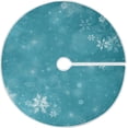 thumbnail image 1 of FMSHPON Merry Christmas Snowflake Xmas Christmas Tree Skirt Stand Mat for Holiday Party Decoration Indoor Outdoor 36 inches, 1 of 6