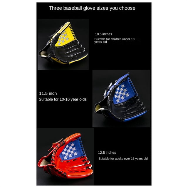 Guantes de Béisbol de 11,5 Pulgadas Guantes de Bateo Guantes de Lanzamiento para Niños Juveniles Guantes de Captura de PU e