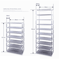 thumbnail image 2 of Tcbosik 9-Tier Shoe Rack with Cover, Large Capacity Tall Shoe Shelf Storage to 24-28 Pairs of Shoes, Free Standing Shoe Organizer for Closet, Hallway, Entryway, Gray, 2 of 9