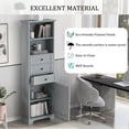 thumbnail image 6 of Aukfa 68'' Bathroom Cabinet with Drawers and Shelves,Freestanding Tall Storage Cabinet - Grey, 6 of 8