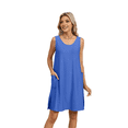thumbnail image 2 of Vestido de Verano para Mujer, para Playa, Vacaciones, Azul Oscuro, Talla M, 2 of 10
