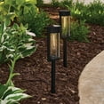 thumbnail image 2 of Better Homes & Gardens Wyatt Solar Powered Black LED Landscape Bollard Pathway Light, 15 Lumens, 2 of 11
