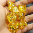 thumbnail image 3 of 7/Set Transparent Glitter Paper Polyhedral s Set RPG Set for Playing Entertainment Board Game RPG , azul Amarillo CUTICAT Dados poliédricos, 3 of 7
