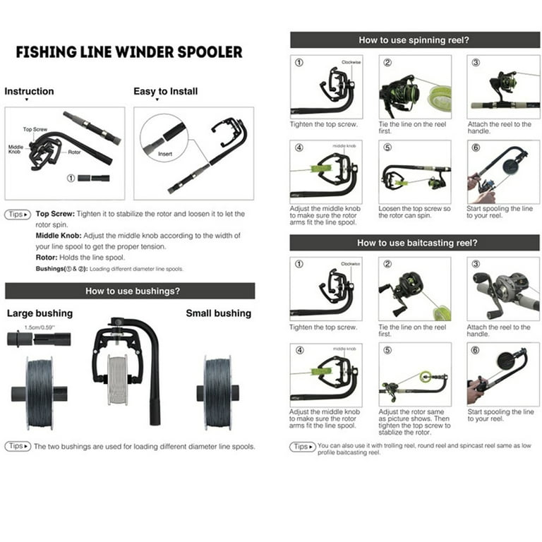 Fishing Reel Winder Fishing Line Reel Spooler System Fishing Line