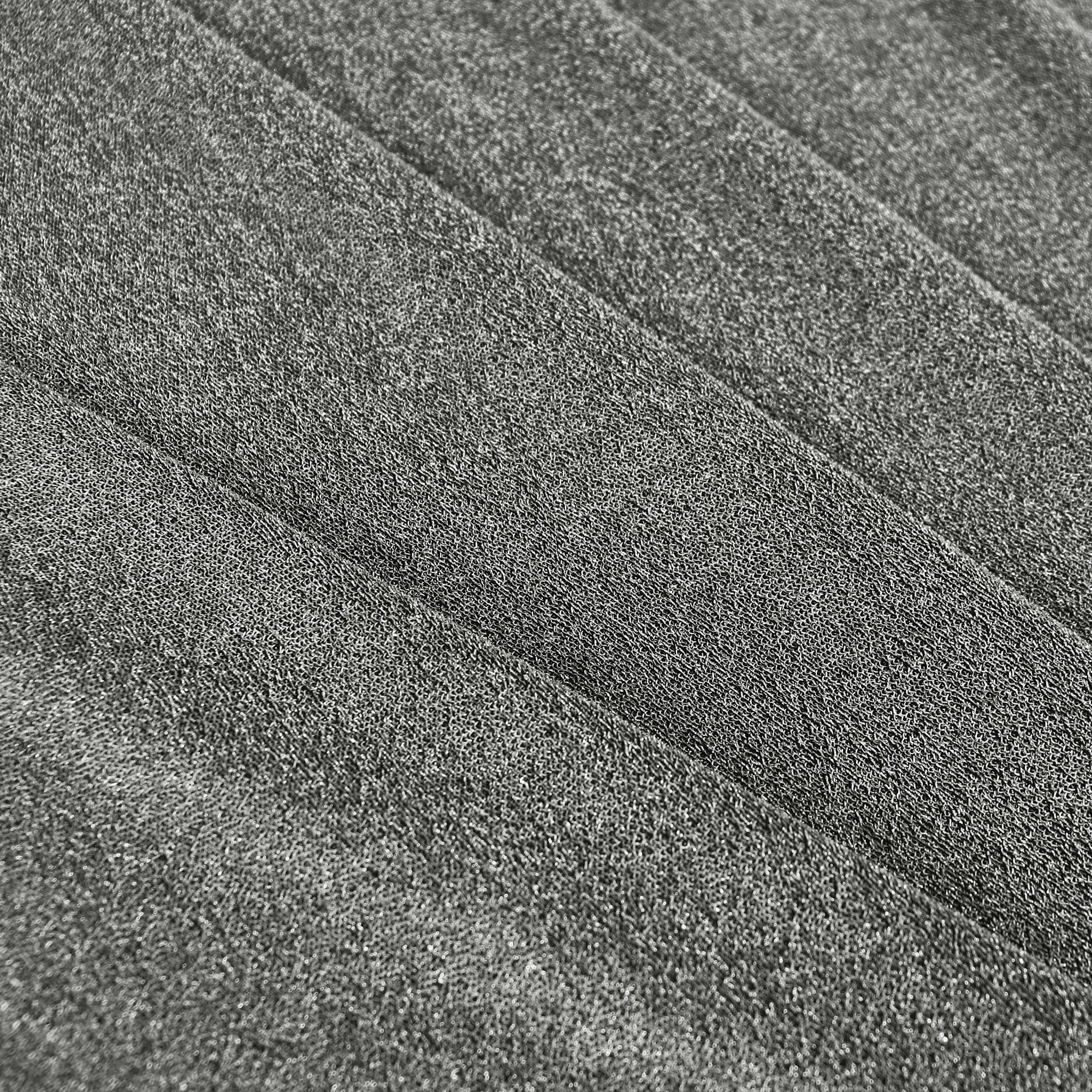 Romex Textiles Polyester Spandex Shiny Lurex Knit Fabric - Silver/Black