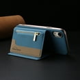 thumbnail image 5 of Dteck Magnetic Case for iPhone XR, 2 in 1 Wallet Case Detachable Card Holder, Compatible with MagSafe, Slim PU Leather RFID Blocking Credit Slots Zipper Pocket,Light Blue, 5 of 7