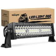 Nilight 13.5 Inch LED Light Bar, Triple Row Spot Flood Combo, Offroad Driving Fog Work Light for Truck SUV ATV