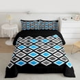 thumbnail image 2 of Castle Fairy Geometric Plaid Full Size Comforter Sets,Minimalist Checkered Bedding Sets, 2 of 8