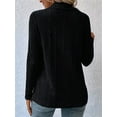 thumbnail image 5 of Women'S Draped Open Front Light-Weight Cardigan Tops Casual Long Sleeve Knit Outerwear Black XL, 5 of 6