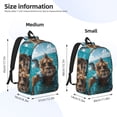 thumbnail image 3 of Lsque Hawaiian Swimming Lion Pattern Canvas Daypack, Durable Backpack, High-quality Versatile Backpack,Vintage Compact Backpack-Small, 3 of 6
