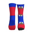 thumbnail image 2 of Mens Crew Socks Womens ?haitians Flag Workout Training Athletic Socks, 2 of 7