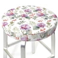 thumbnail image 3 of Kdxio Orchids Flowers Print Stool Covers Round,Stretch Round Bar Stool Covers Washable Bar Stool Cushion Slipcover for 12-15 Inch Chair, 3 of 7