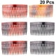 thumbnail image 5 of 20 peines laterales de plástico con 16 dientes para el cabello, con insertos, para mujeres y niñas (negro, café claro, amarillo, rojo), 5 of 6