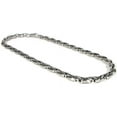 thumbnail image 2 of Titanium Kay Nitrogen Stainless Steel Men's Two Tone Chrome Color Link Necklace Chain 18", 2 of 4