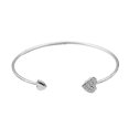 thumbnail image 1 of Bracelets adjustable double-heart bow crystal cuff opening bracelet silver-361188 (HHHC), 1 of 5