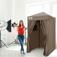 thumbnail image 3 of EAGLE PEAK Flex Ultra Compact 4x4 Pop-up Changing Room Canopy, Portable Privacy Cabana for Pool, Fashion Photoshoots, or Camping (Brown), 3 of 13