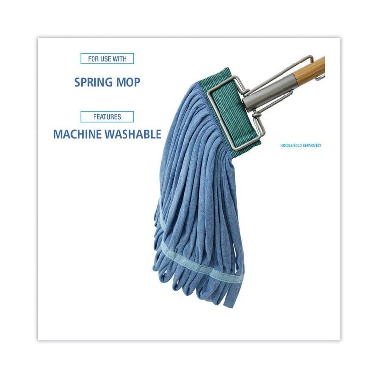Microfiber Looped-End Wet Mop Heads, Medium, Blue, 12/Carton, 12/Carton Microfiber Looped-End Wet Mop Heads, Medium, Blue, 12/Carton, 12/Carton