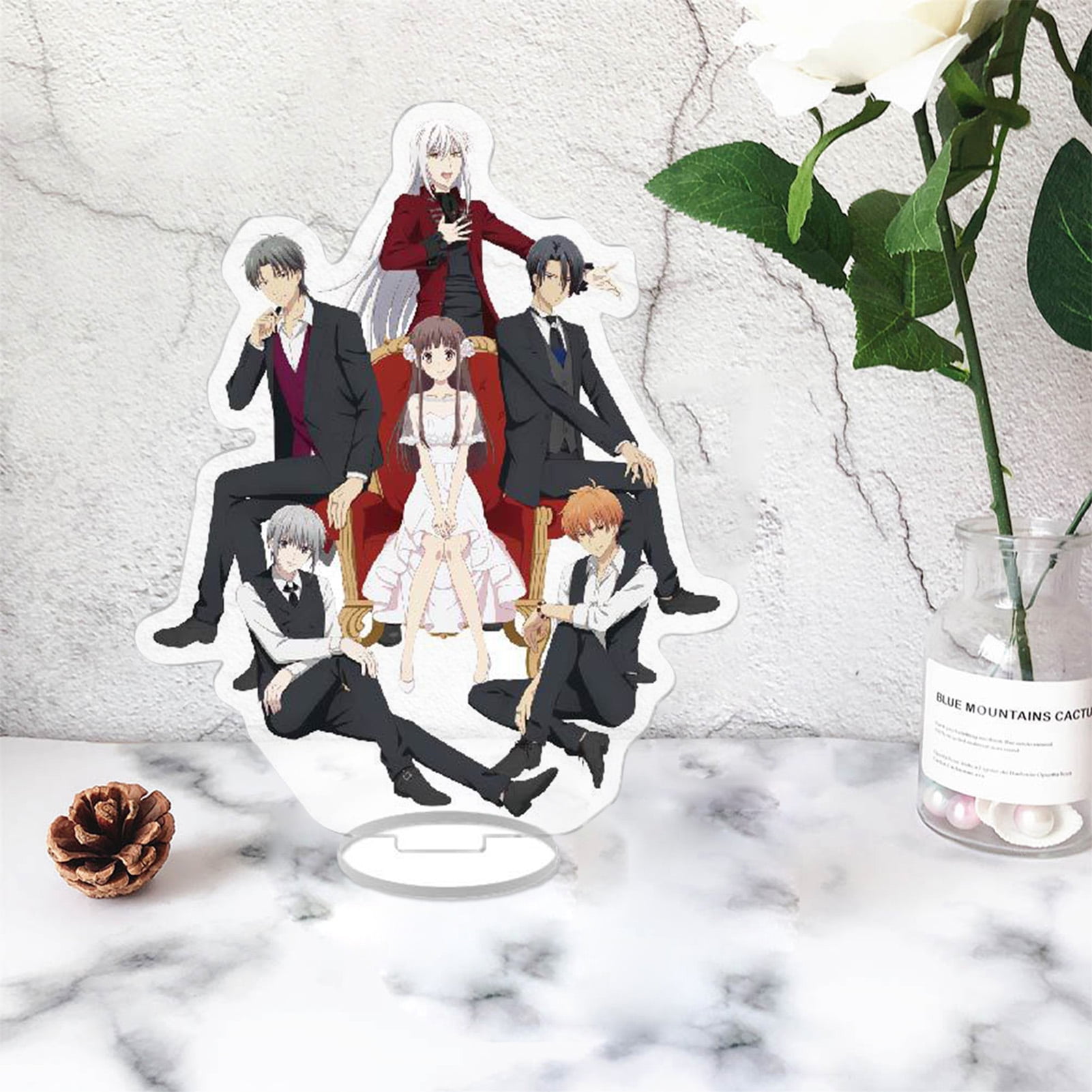 9Pcs/Set Fruits Basket Q Version Figures Stand Model Plate Anime