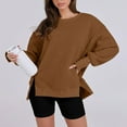 thumbnail image 5 of RQYYD Women’s Sherpa Fleece Fuzzy Sweatshirts Oversized Long Sleeve Thick Warm Pullover Sweater 2024 Fall Fashion, 5 of 7