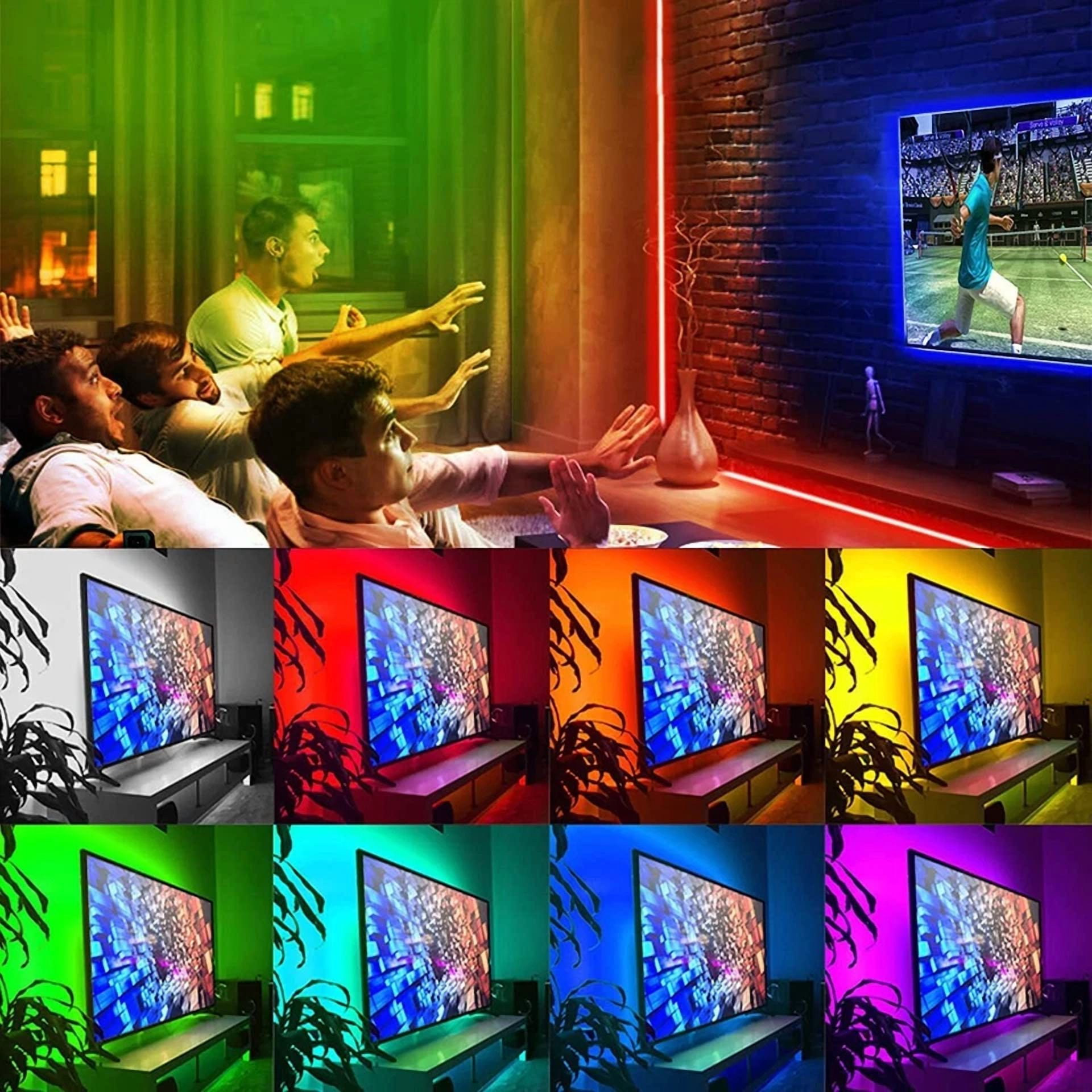 50Ft Multicolor Led Strip Lights Remote Control Rgb For Bedroom Party Home