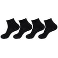 thumbnail image 4 of BambooMN Unisex Mens and Womens Quarter Socks Made of Rayon from Bamboo - Black - 4 Pairs - Large, 4 of 6