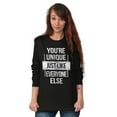 thumbnail image 4 of Unique Like Everyone Else Funny Plus Size Long Sleeve Graphic Tee Shirt Brisco Brands 2X, 4 of 5