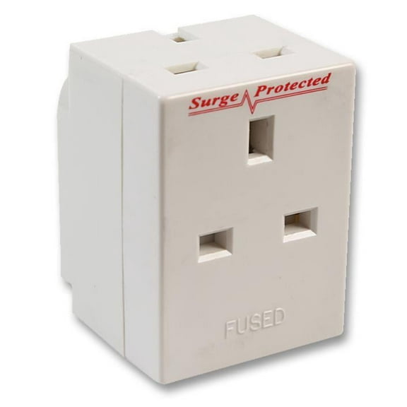PRO ELEC - 3 Way Surge Protected Plug Adaptor, 13A Fused