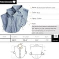thumbnail image 5 of CAILDANL Denim Fake Collar Detachable Collar Half Shirts Blouse False Collar Top for Women Girls Medium, 5 of 7