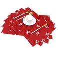 thumbnail image 2 of LNWH Red Patriot Stars Flag Pattern Placemats, 4 PCS Heat Resistant Washable PVC Table Mats, 18"x12", 2 of 6