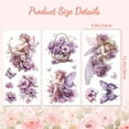 thumbnail image 2 of DIY Rub on Transfer Decals for Furniture Crafts Decor 6"x12" 3Pcs Fairy and Flower Waterproof UV DTF Transfer Decals Sticker for Dresser Lingerie Chests Drawer Glass Porcelain Wood Plastic DIY, 2 of 8