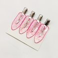 thumbnail image 1 of 8 pinzas para el cabello sin curvas con caja de almacenamiento, pinzas para el cabello de metal sin curvas para maquillaje y peinado de niñas/mujeres (rosa, blanco) JM, 1 of 3