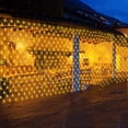 thumbnail image 5 of Guirnalda de luces LED de malla navideña de 3 m, 6 m, 12 m y 18 m, cortina de hadas para exteriores, resistente al agua, para fiestas, jardines, decoración de bodas, 5 of 5
