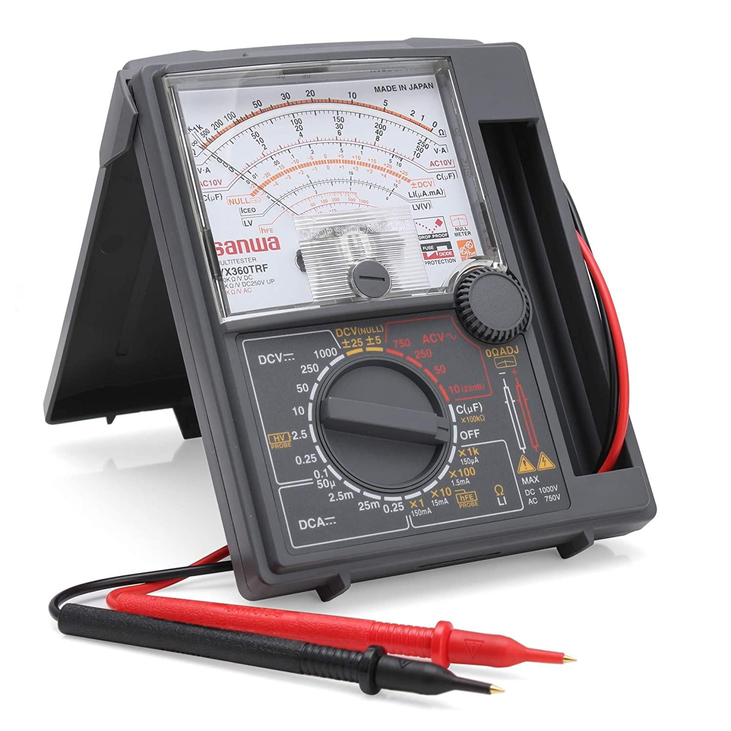 Sanwa Analog Multimeter YX360TRF with Built-In Case