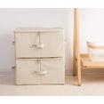 3-pack Beige Folding Storboxes With Zip Lid | Collapsible & Stackable ...