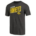 thumbnail image 2 of Men's Black Iowa Hawkeyes Slant Strike Tri-Blend T-Shirt, 2 of 3