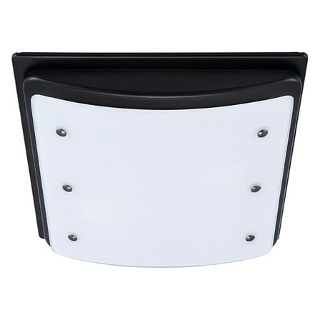 90068 Buckingham Decorative 100 CFM 2.0 Sones Bathroom Ventilation Exhaust Fan with Light & Night-Light, Matte Black