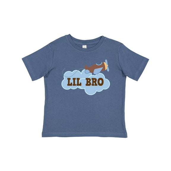 Inktastic Lil Bro Airplane Boys Pilot Brother Boys Baby T-Shirt