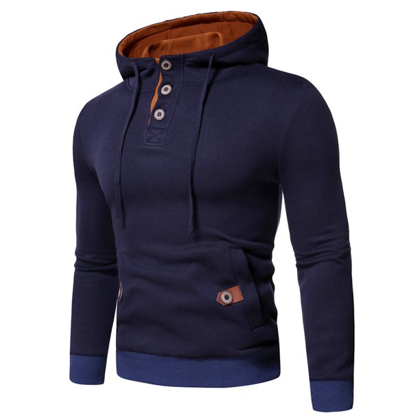 Gibobby Sudaderas y2k Sudadera con Capucha Sudadera para Hombre(Marina,XG)