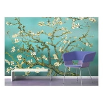 wall26 - Aqua Almond Blossom by Vincent Van Gogh - Wall Mural, Removable Sticker, Home Decor - 100x144 inches
