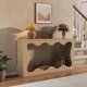 thumbnail image 2 of QinaQin Mesa consola farmhouse de 63 pulgadas, diseño angosto de 2 niveles con almacenamiento, ideal para sala, pasillo o recibidor, 2 of 5