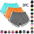 thumbnail image 2 of Gsakboxl Women's Shorts 3 Pack Women Solid Color Casual Summer Sports Yoga Running Gym Workout Pocket Shorts Lightweight Breathable Multi-Scene Beach Travel Athletic Short Pants Multicolor, 2 of 6