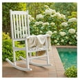 thumbnail image 2 of SONGMY Outdoor Rocking Chair Oversized Wooden Patio Chairs with Widened Armrest High Back Porch Rocker for Lawn, Garden, Backyard, Fire Pit (White), 2 of 7