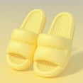 thumbnail image 2 of House Slippers for Woman Slip-on Thick Heel Open Toe Home Slides Shoes Women Trendy Casual Summer Thick-Soled Bathroom Slippers for Women Yellow 6.5, 2 of 4