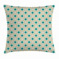 thumbnail image 1 of Teal Throw Pillow Cushion Cover, Islamic Geometric Pattern Eastern Religions Inspired Oriental Symmetric Design, Decorative Square Accent Pillow Case, 16 X 16 Inches, Teal Grey Mustard, by Ambesonne, 1 of 2