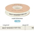 thumbnail image 2 of 40Yards Best Wishes for You Ribbon 3/4 Inch Polyester Word Print Ribbon Satin Ribbon for Gift Wrapping Bowknot Making Birthday Cake Christmas Gift Decoration Old Lace, 2 of 9