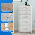 thumbnail image 5 of DEXTRUS 5-Drawer Fabric Storage with Steel Frame and Wooden Top for Living Room and Hallway for Adult Light Gray, 5 of 5