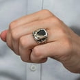 thumbnail image 2 of 928 Sterling Silver Ring with Onyx Gemstone, 2 of 2