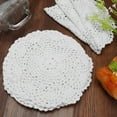 thumbnail image 4 of poetry radio Crocheted Coaster Doilies White Cotton 12 Piece, 4 of 10